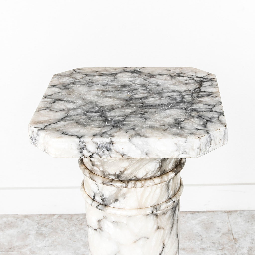 white marble column