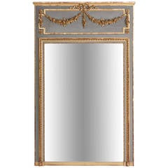 19th Century Giltwood Louis XVI Trumeau Mirror