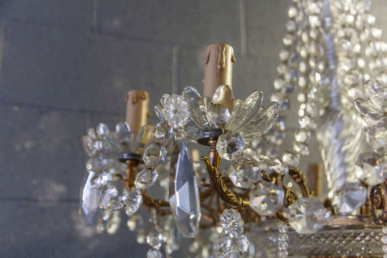 20th Century Large French Crystal Chandelier