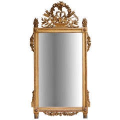 Louis XVI Gilt Wood Mirror