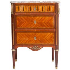 Rare Small Scale 19th Century Louis XVI Marquetry Commode or Chest of Drawers