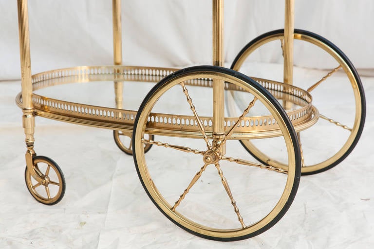 Mid-Century French Bar Cart with Removable Tray 3