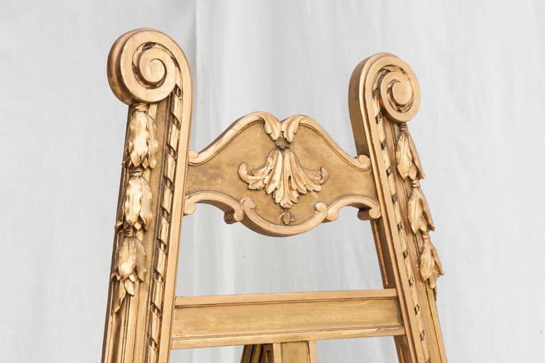 Stunning 19th Century French Giltwood Floor Easel 1