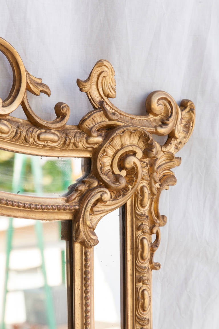 Large 19th Century Giltwood French Regency Style Mirror 1