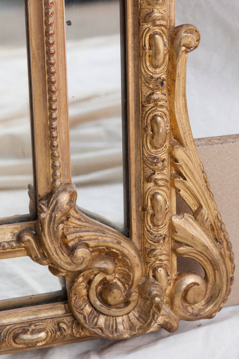 Large 19th Century Giltwood French Regency Style Mirror 4