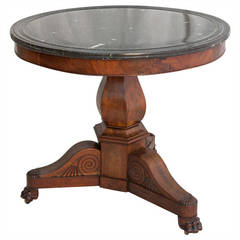 French Restauration Period Mahogany Gueridon or Pedestal Table 1