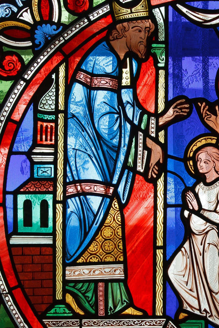 Stained Glass Window from Chartres, France c. 1880 3