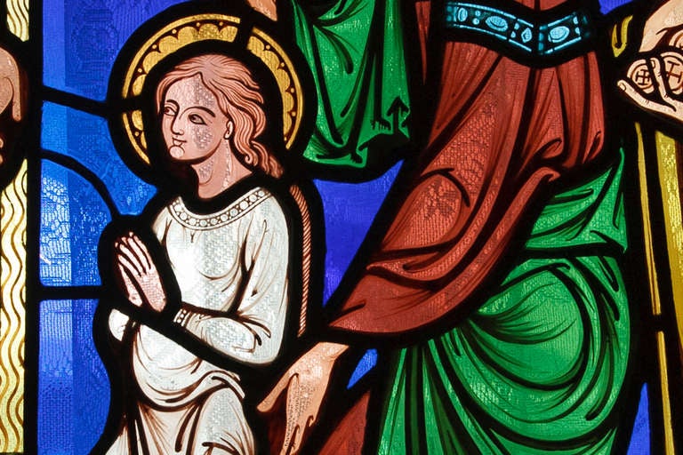 Stained Glass Window from Chartres, France c. 1880 1