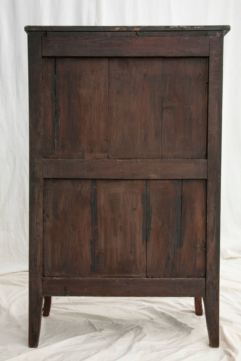 19th Century Louis XVI Marquetry Secretary With Marble Top 6