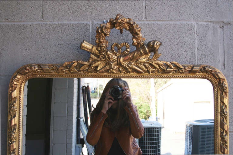 Louis XVI Style Gilt Wood Mirror 3