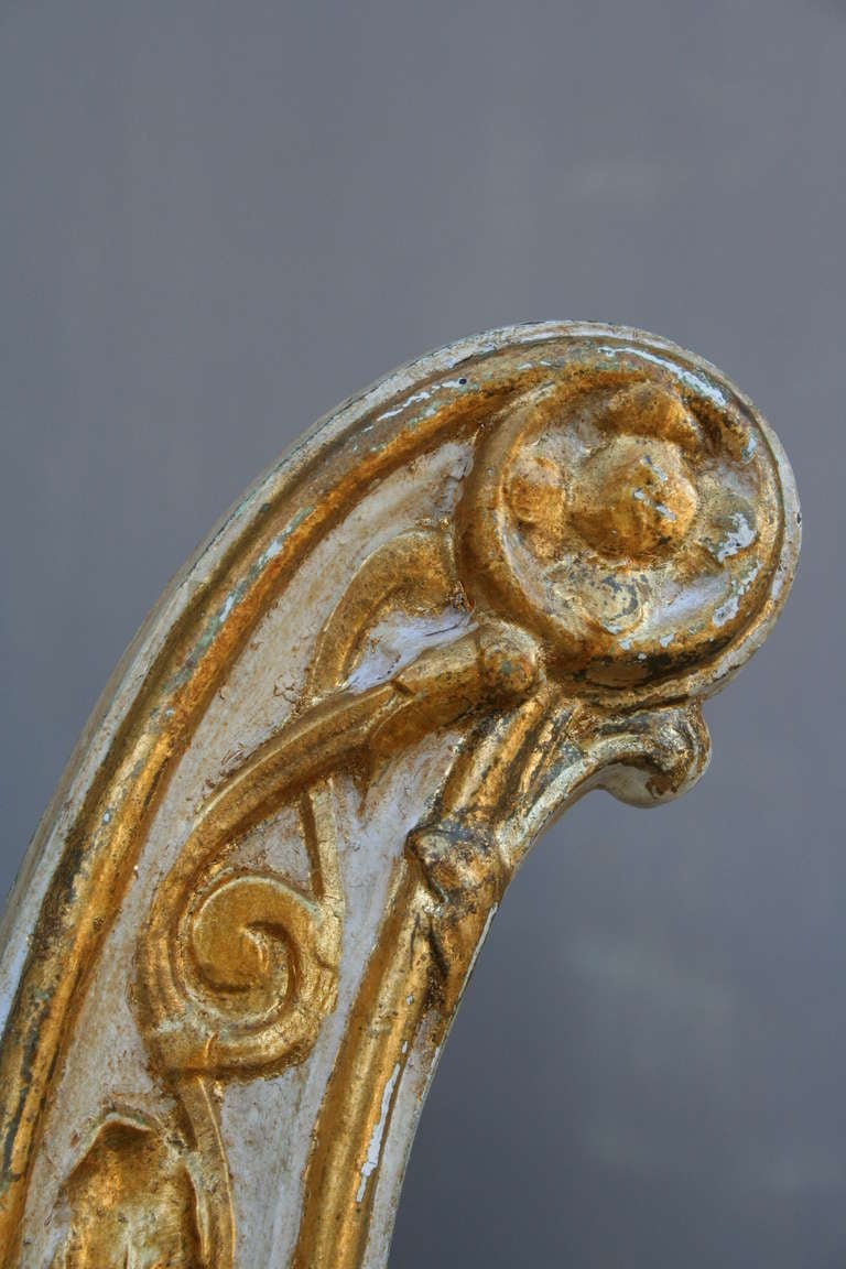 19th Century Elegant Napoleon III Gilt Upholstered Iron Daybed