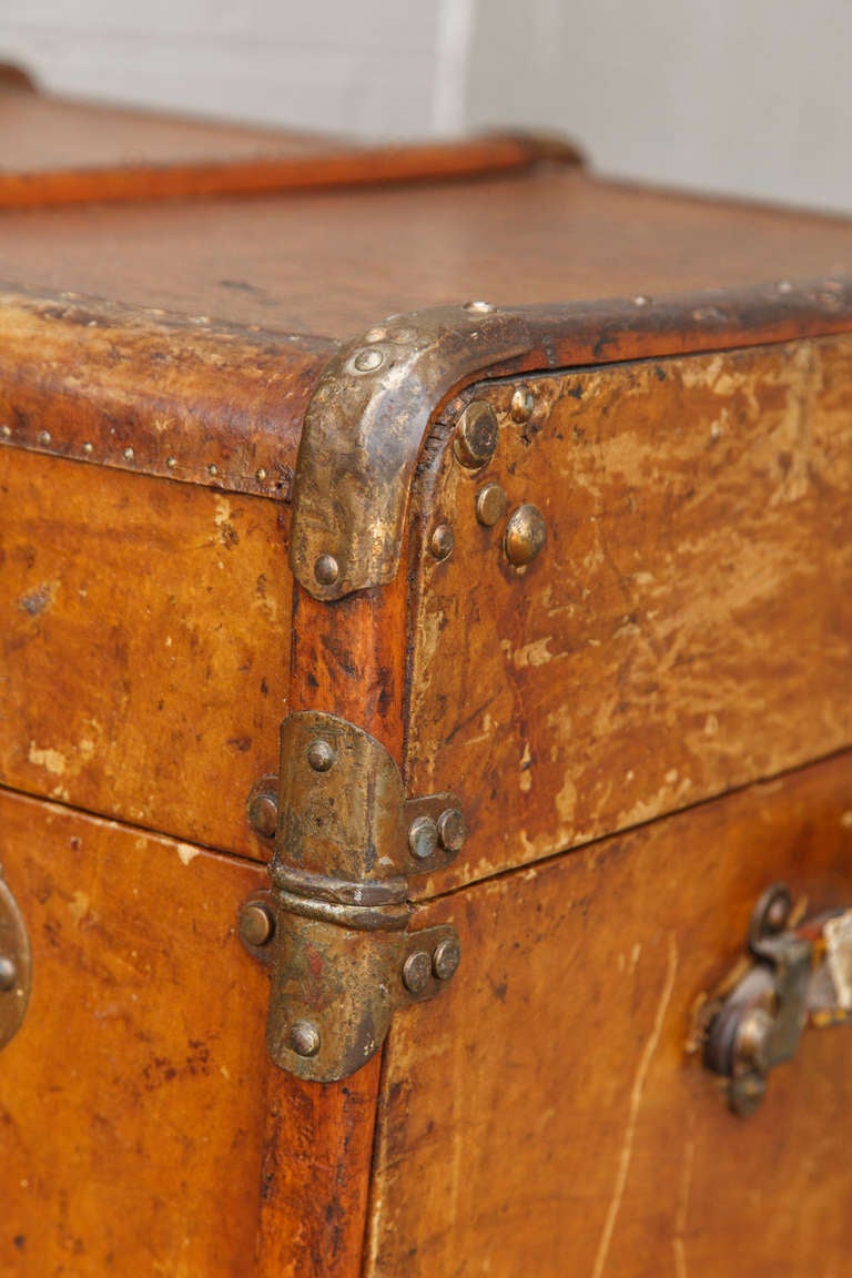 Colonial Period Leather Trunk 3