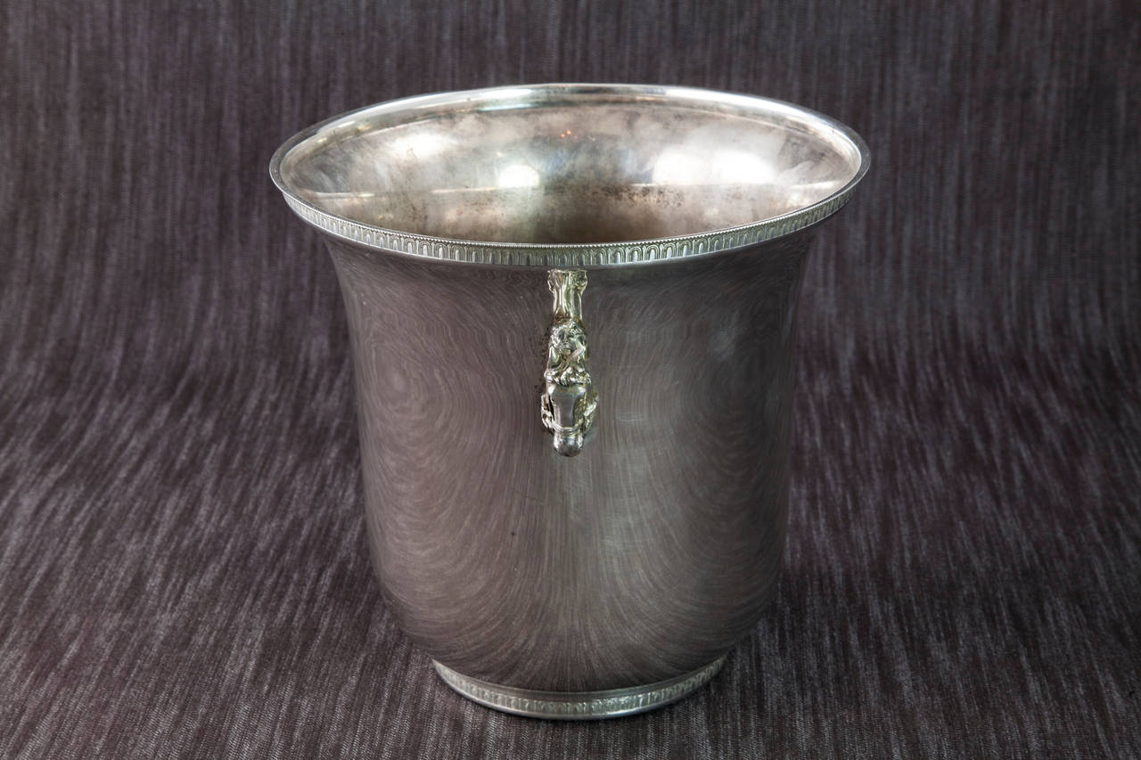 Horse Head Handled Silver Champagne Bucket 3