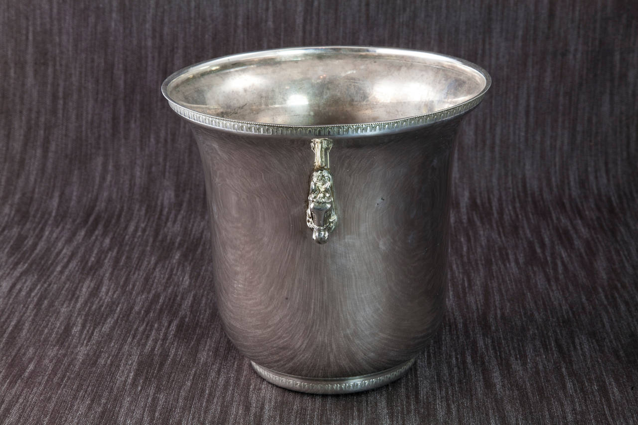 Horse Head Handled Silver Champagne Bucket 2