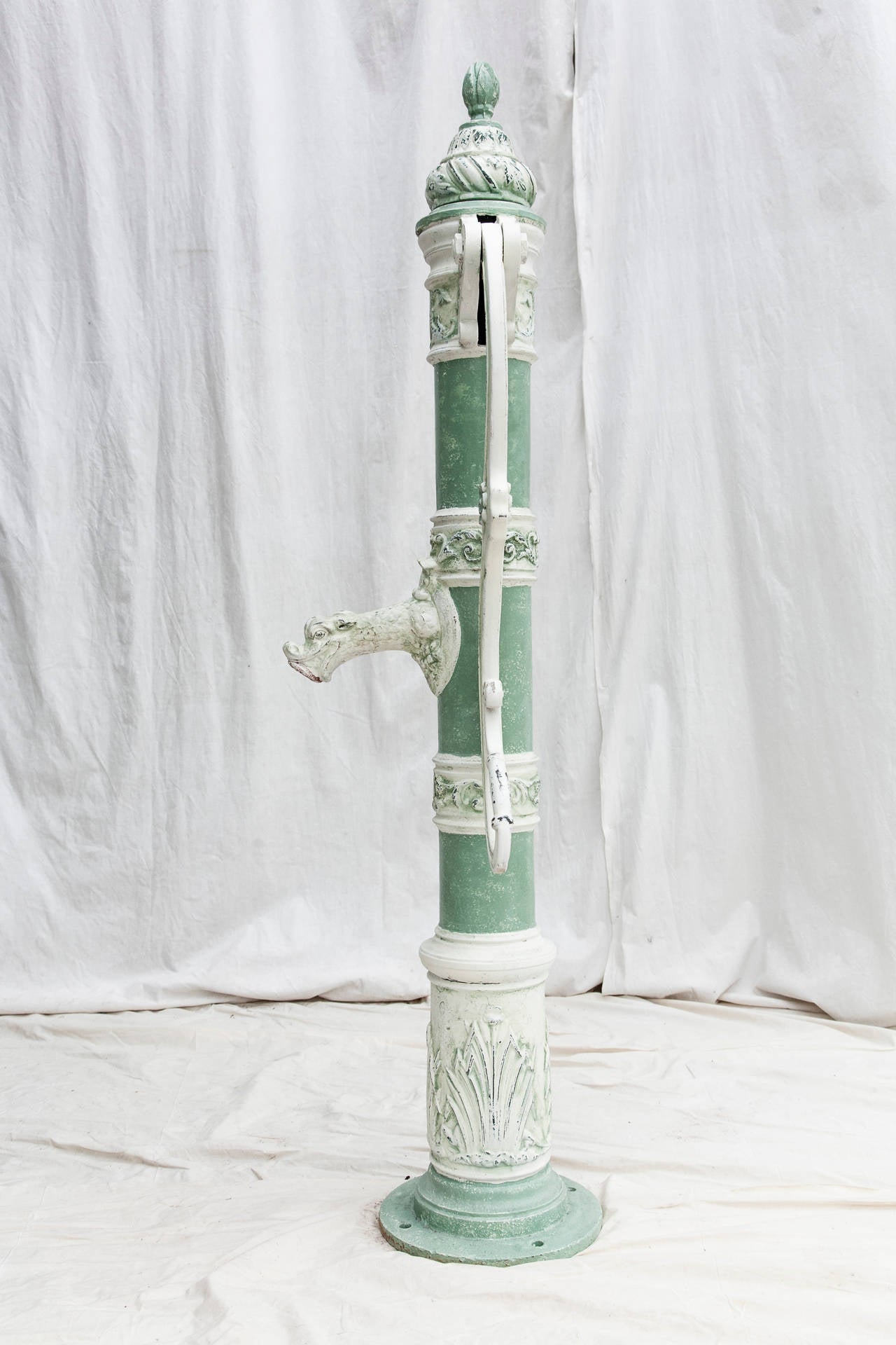 Period Napoleon III Cast Iron Pump or Fountain with Gargoyle Spout