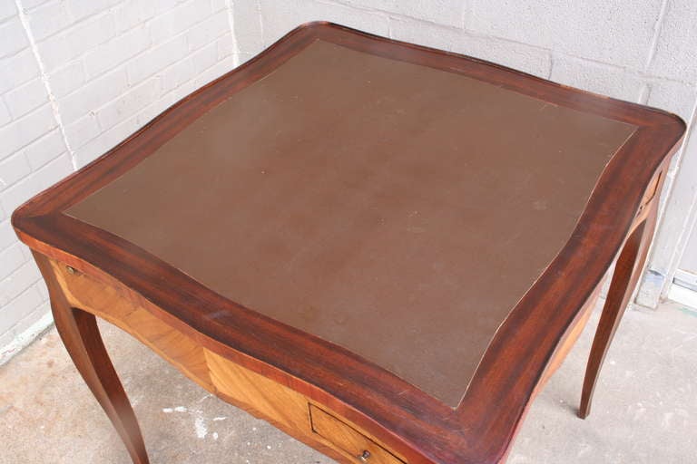 French Marquetry Game Table