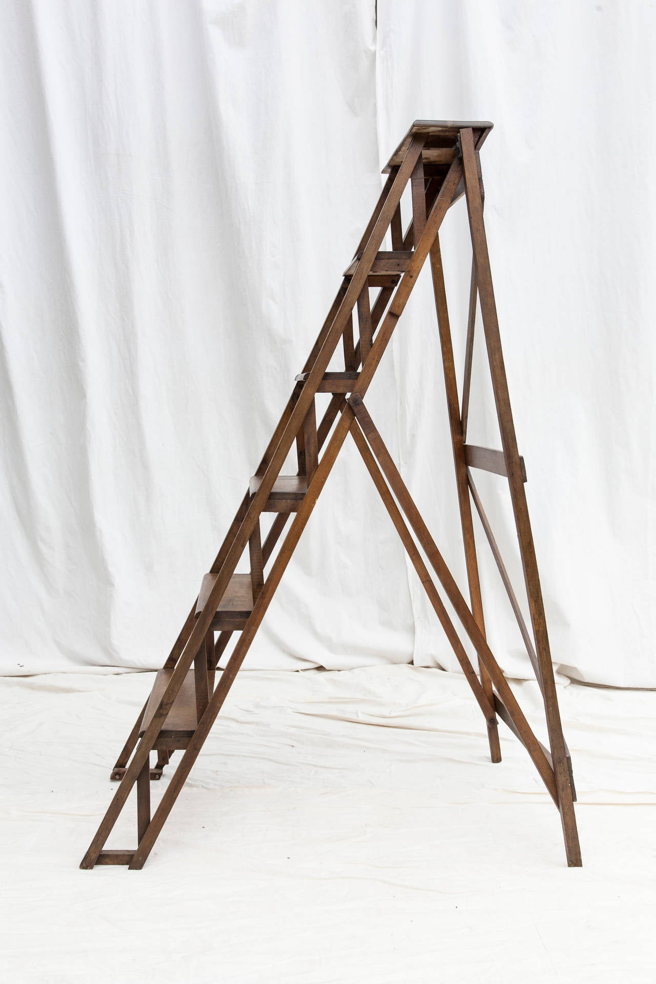 Beech French Library Ladder