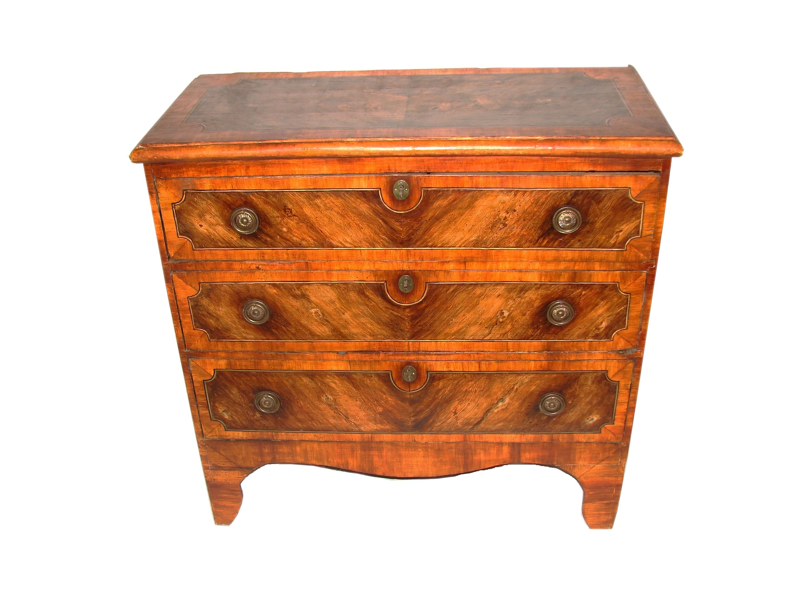 19th Century Italian Painted Faux Bois Chest of Drawers