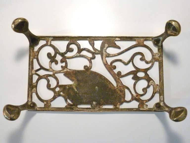 19th Century, English Brass Trivet For Sale 1