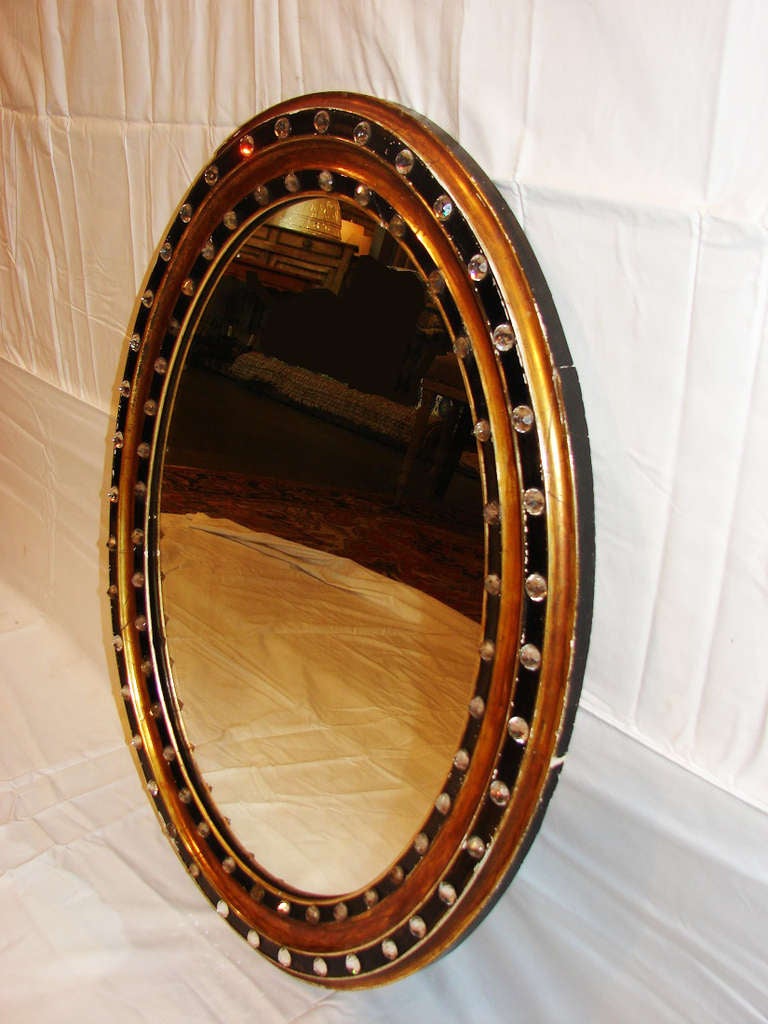 19th Century 19th c. Irish Oval Mirror