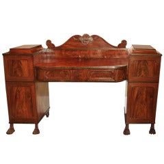 Antique Irish Regency Pedestal Sideboard