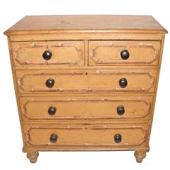 19th Century English Painted Pine Chest of Drawers