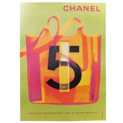 Vintage Chanel X-Ray Sac Poster - Lime