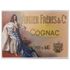 Antique Augier Freres & Co. Cognac Poster