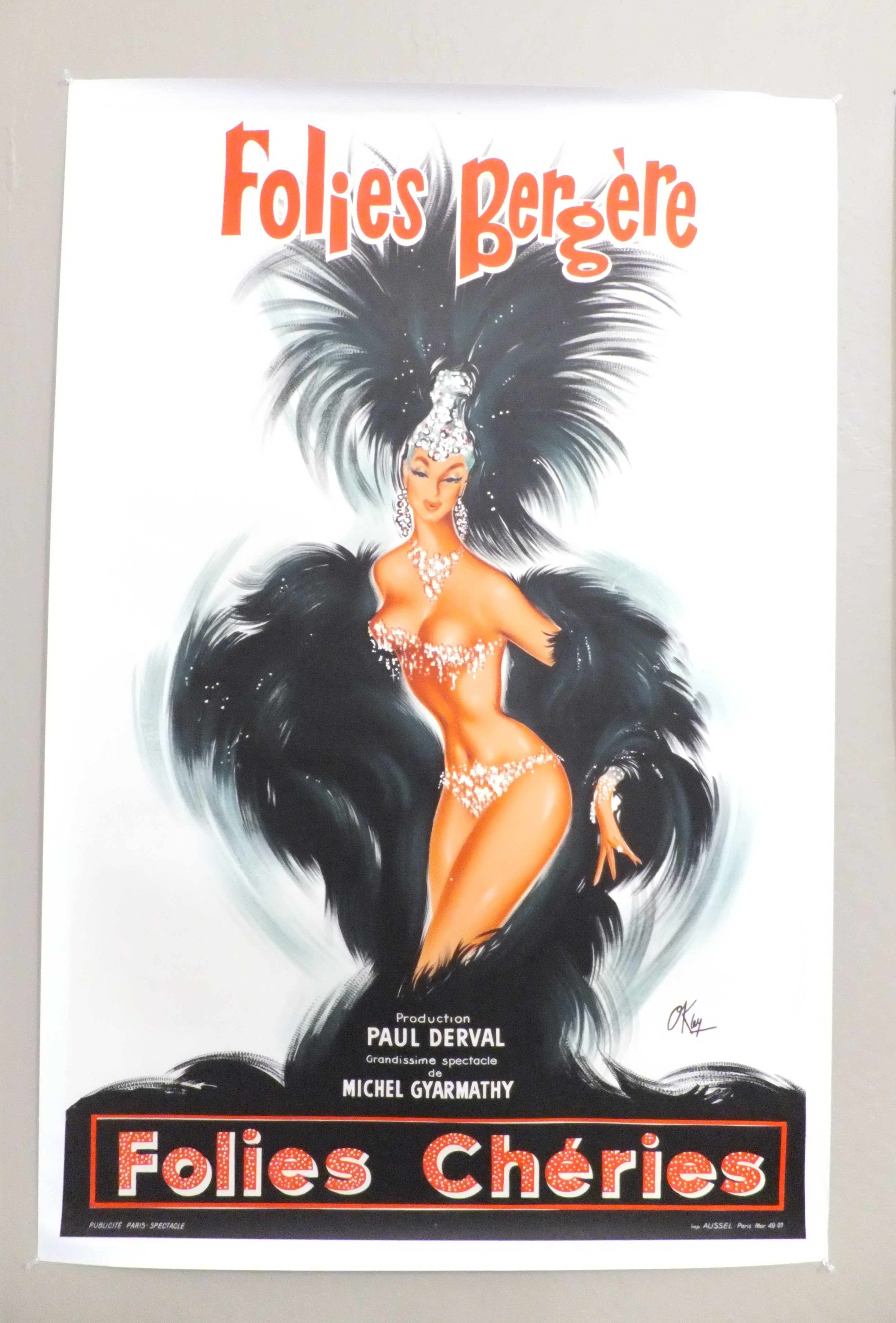 Vintage Folies Bergere Poster For Sale