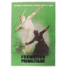 Vintage Formation Premilitaire Poster