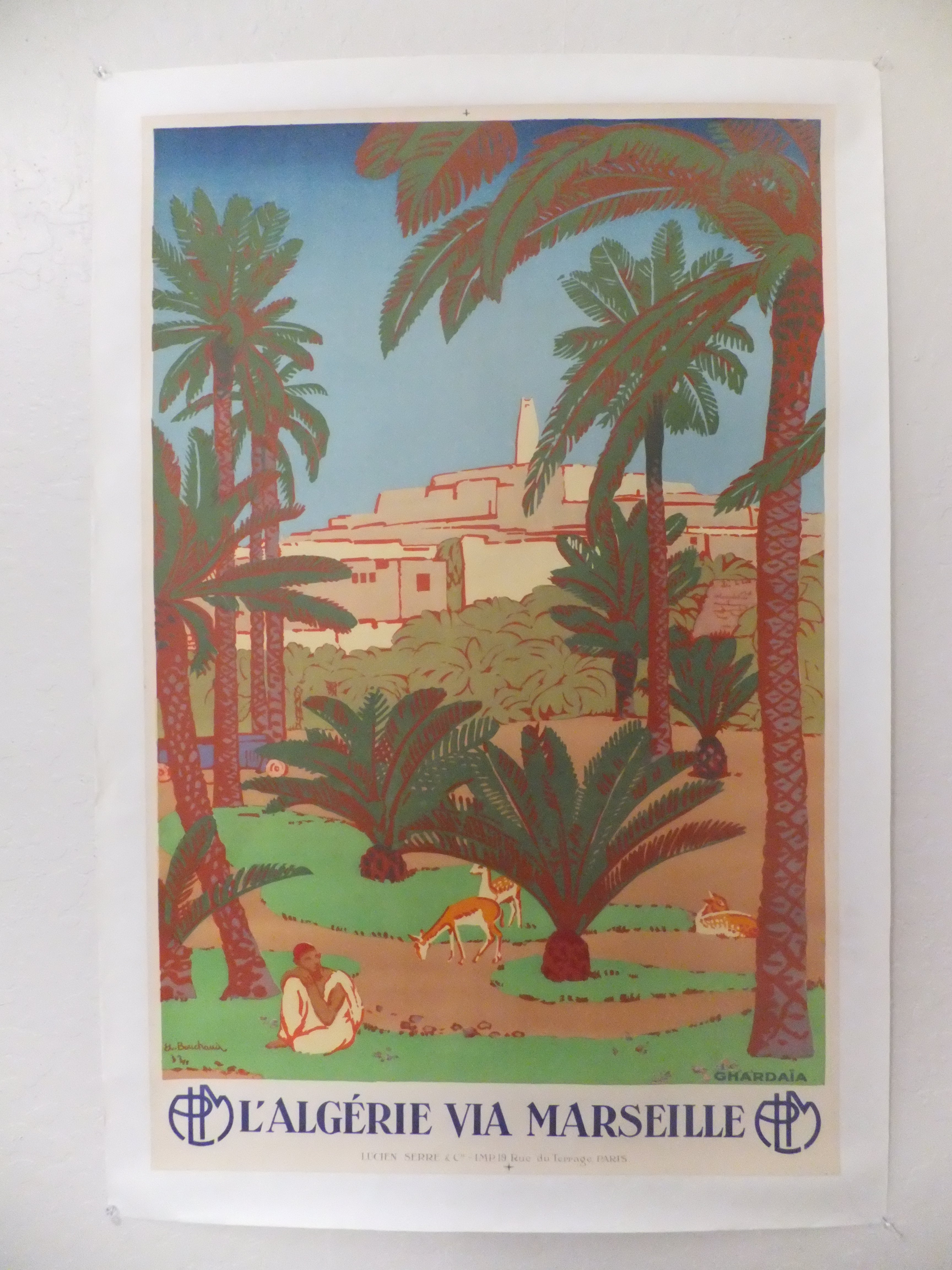Vintage Travel Poster for Algeria For Sale
