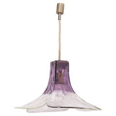 Pendant Lamp by Carlo Nason for Mazzega in Rare Purple Murano