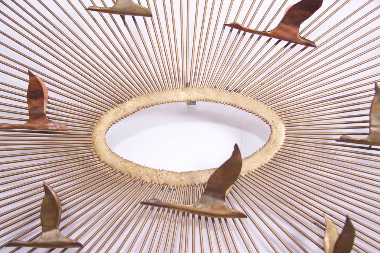 American 1960s Curtis Jere Sunburst in brass and copper