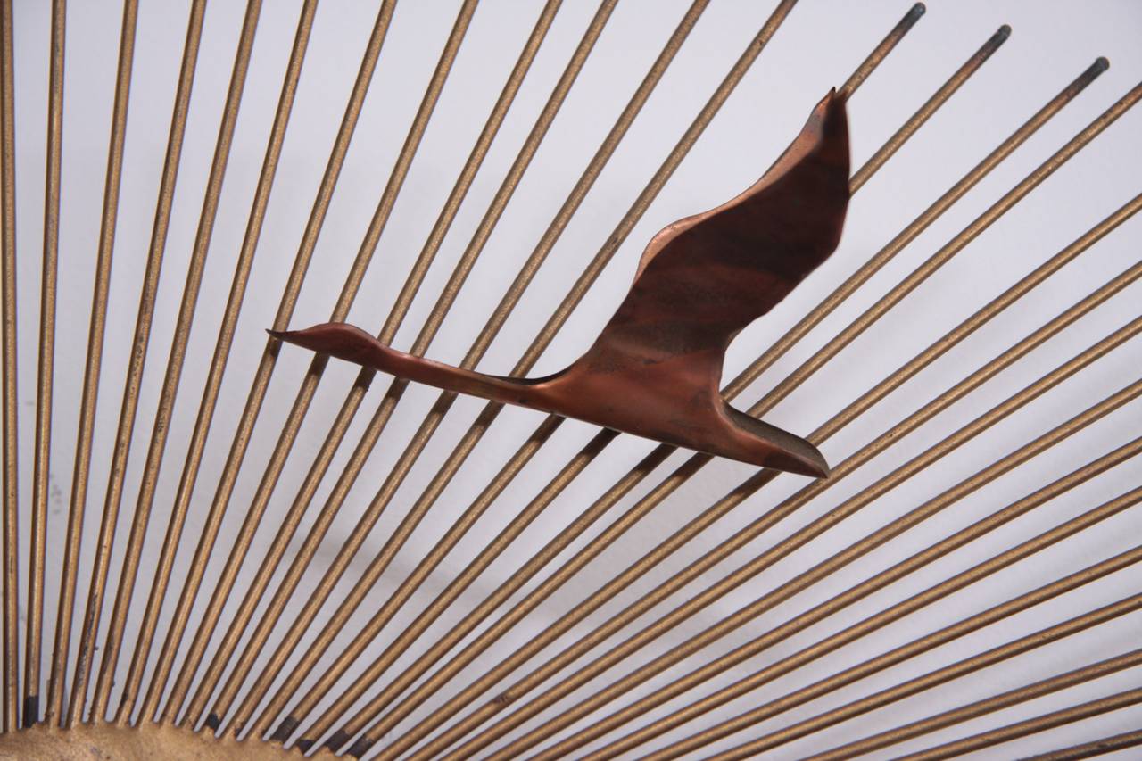 Mid-20th Century 1960s Curtis Jere Sunburst in brass and copper