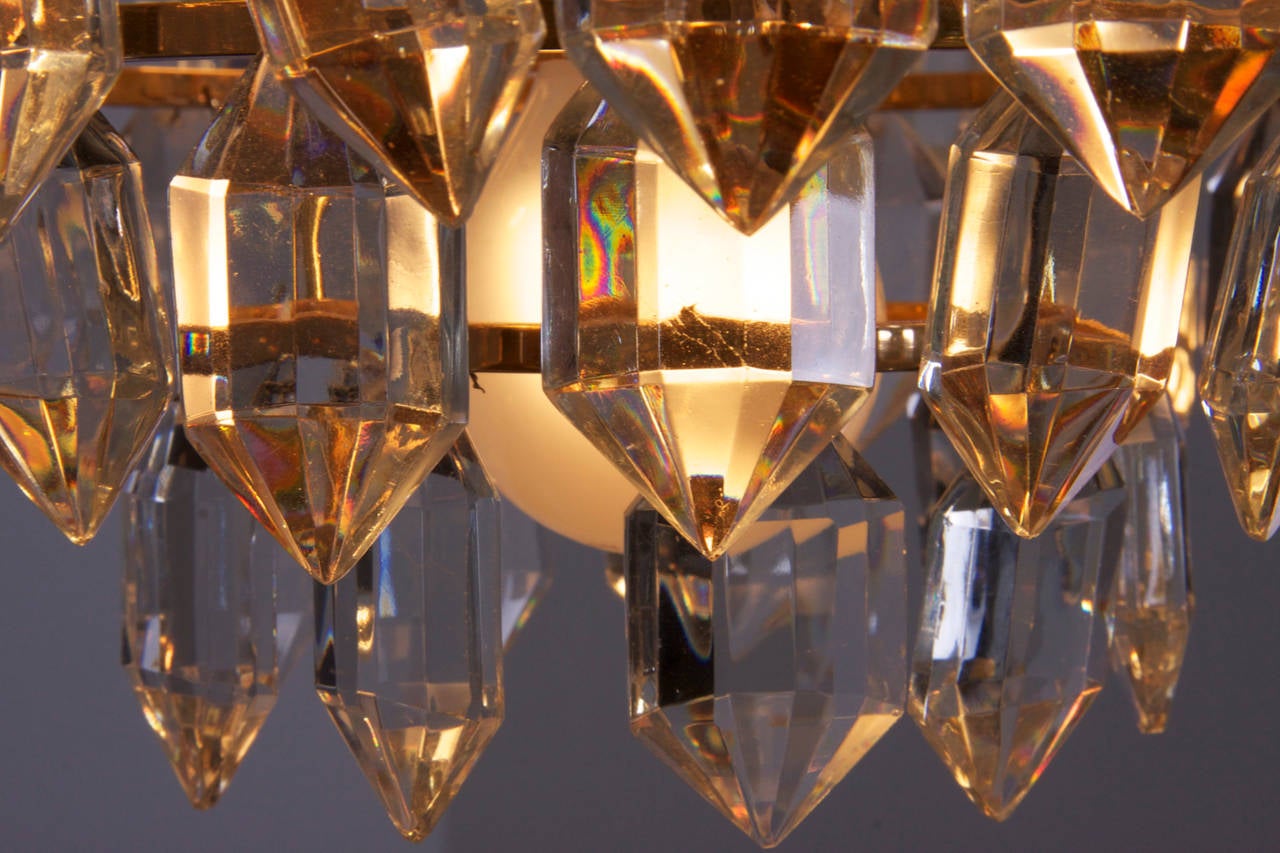 Austrian Stunning Pair of Seven-Tier Crystal Glass Bakalowits Chandeliers
