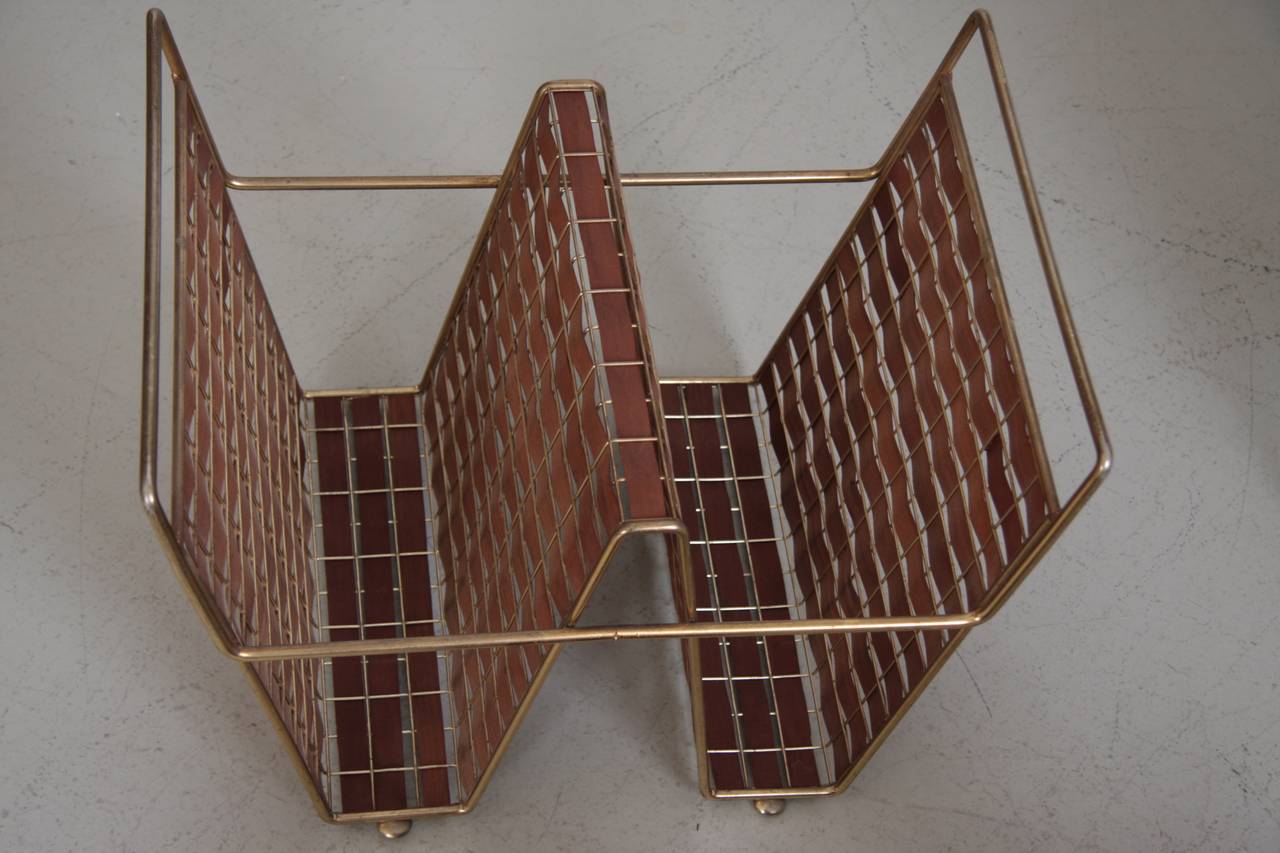 Mid-Century Modern Rare Interlace Collection by Tony Paul for Woodlin-Hall in Brass and Walnut