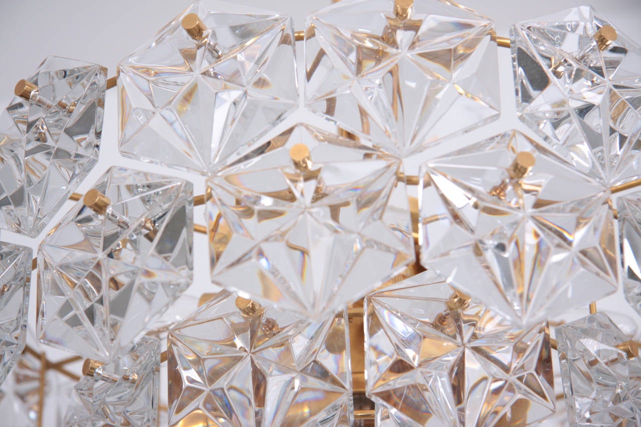 Four-Tier Crystal Glass Kinkeldey Chandelier In Excellent Condition In Berlin, BE