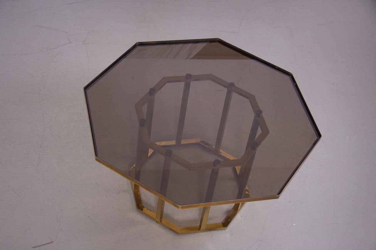 octagon glass patio table