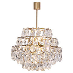 Stunning Seven-Tier Crystal Glass Bakalowits Chandelier