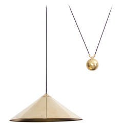 Florian Schulz Keos Extra Large Counterweight Pendant Lamp Brass