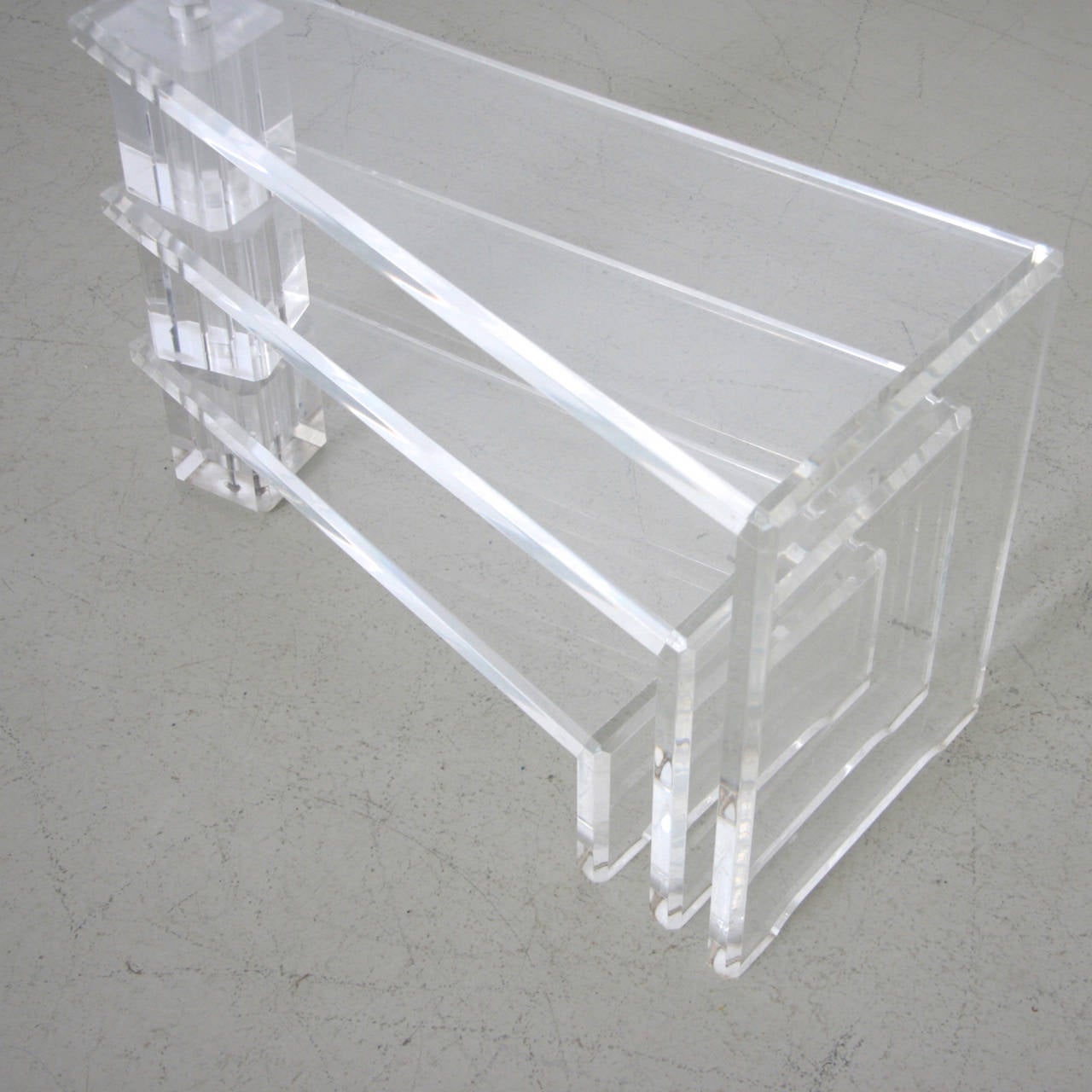 German Lucite Library Three-Step Stairs