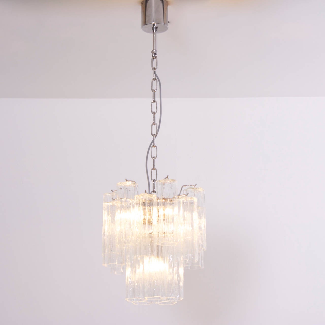 Italian Murano Glass Tronchi Chandelier For Sale