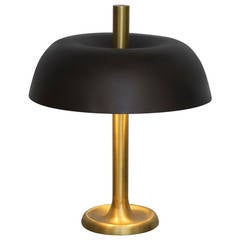Large Hillebrand Table Lamp in Brass