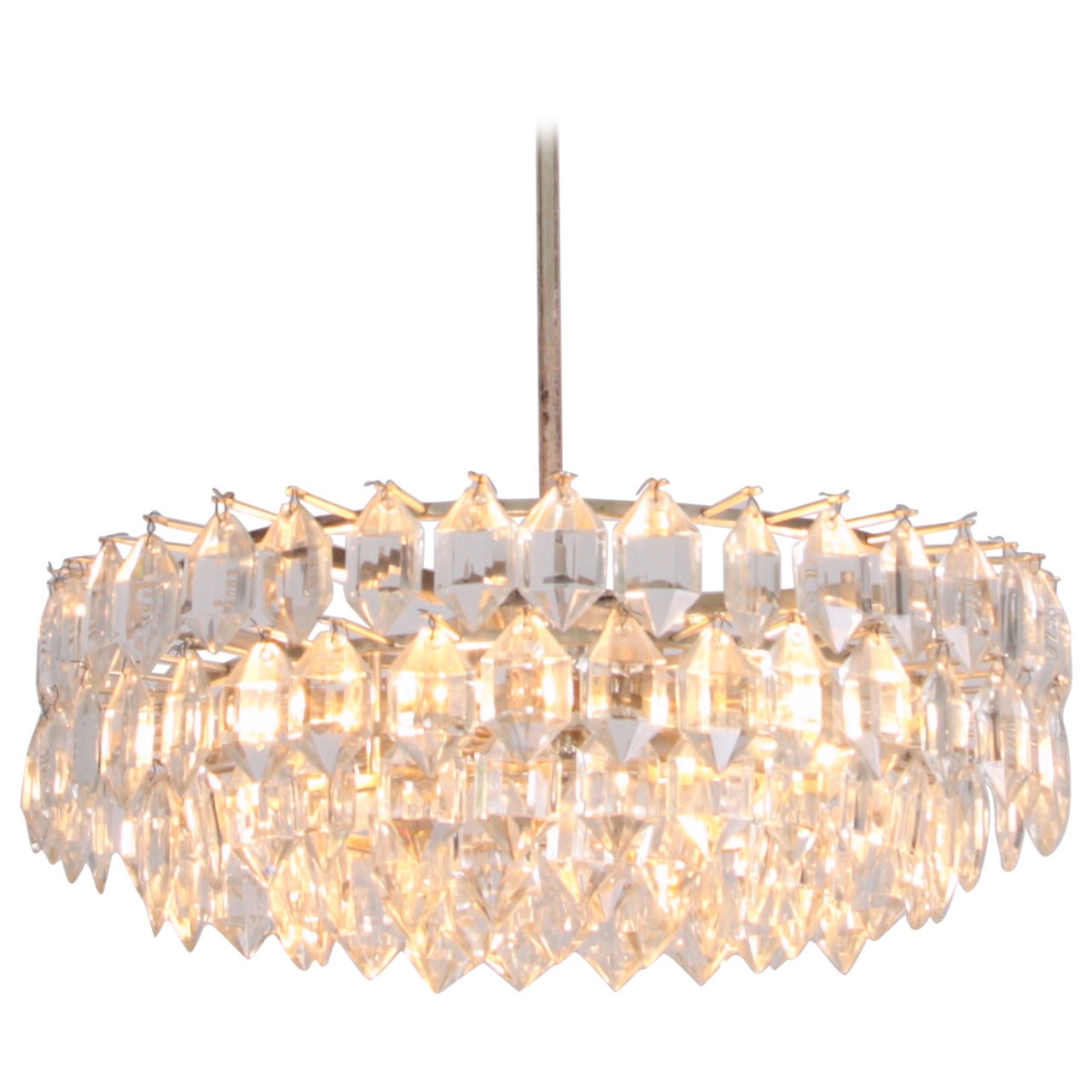 Stunning Crystal Glass Bakalowits Chandelier For Sale