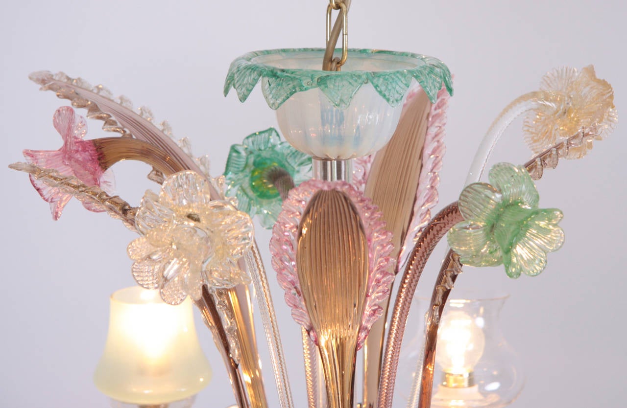 multi colored murano glass chandelier