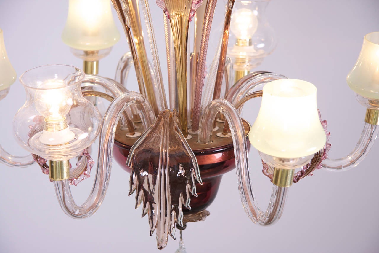 green murano glass chandelier