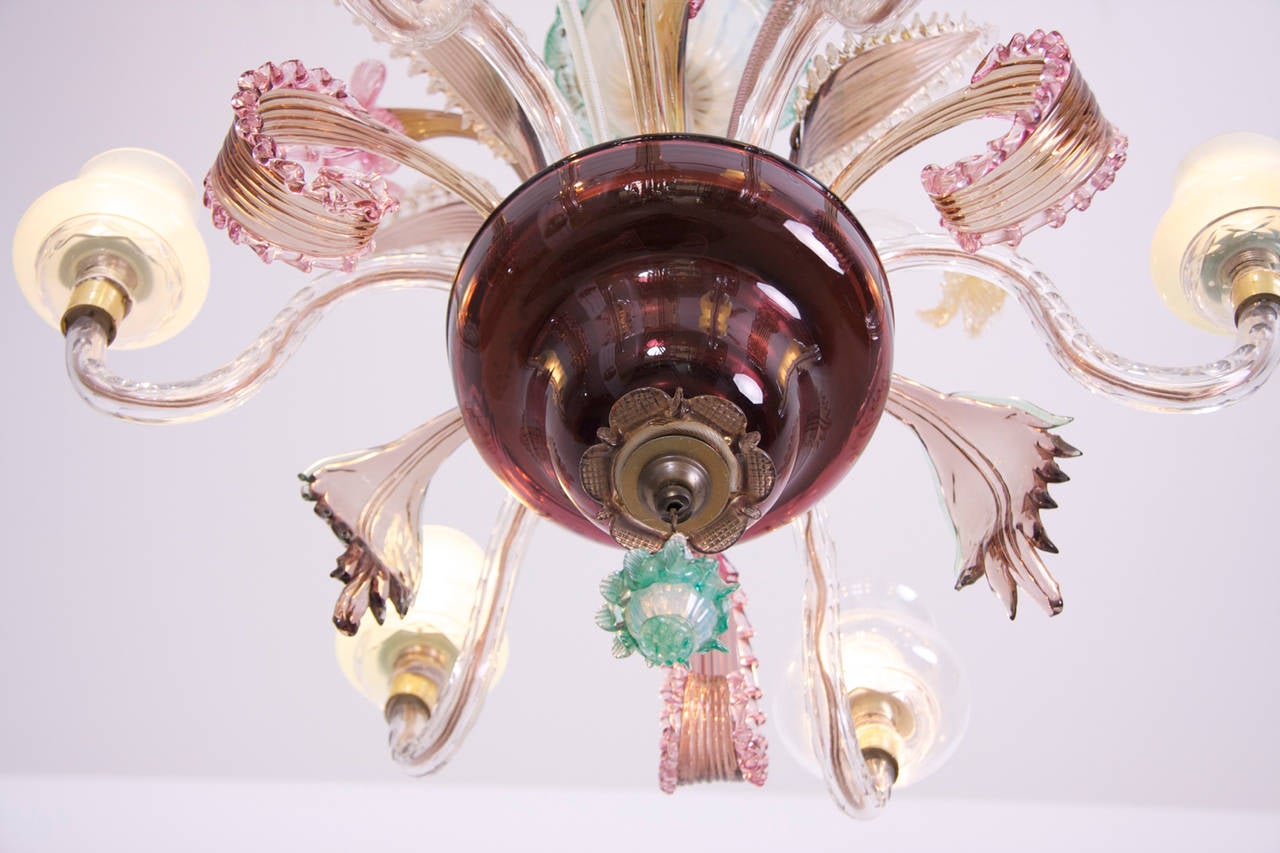 multi coloured chandelier