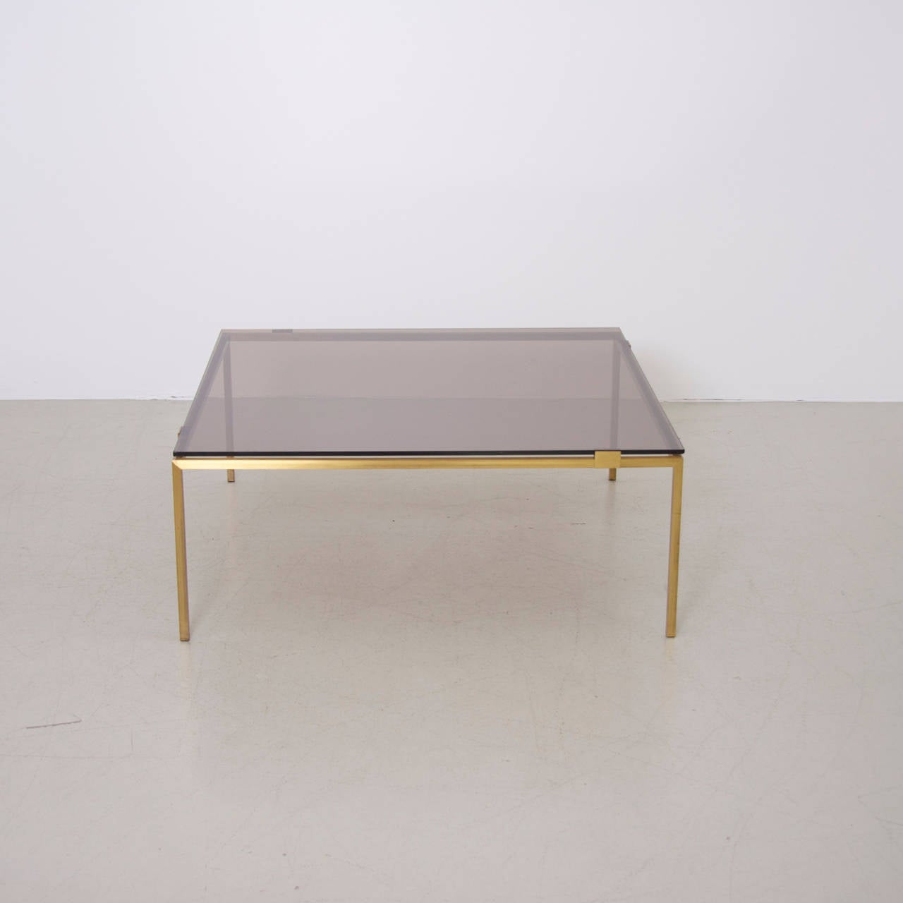 German Elegant Brass and Glass Coffee Table in the Manner of Maison Jansen For Sale