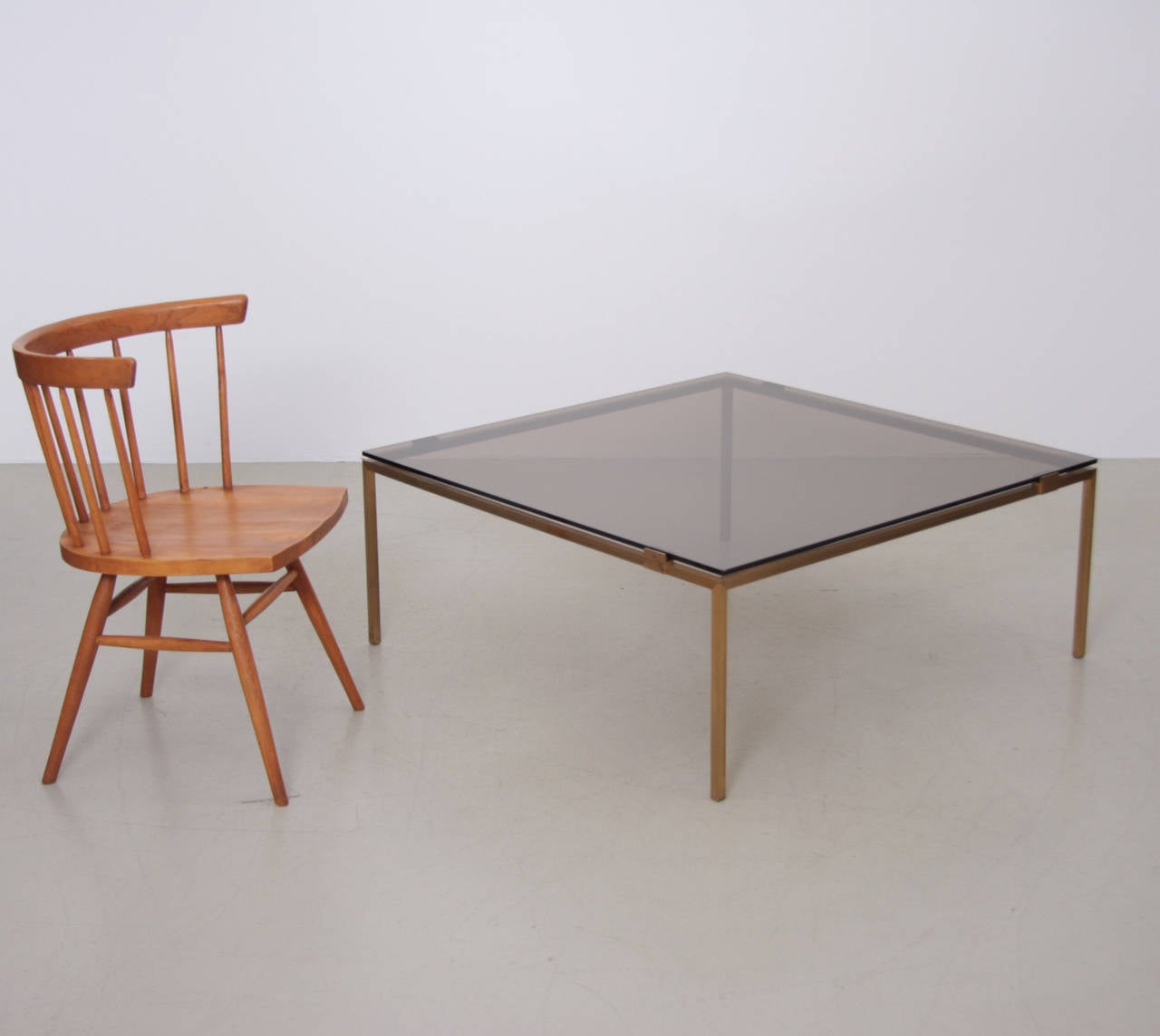 brass and glass coffee table