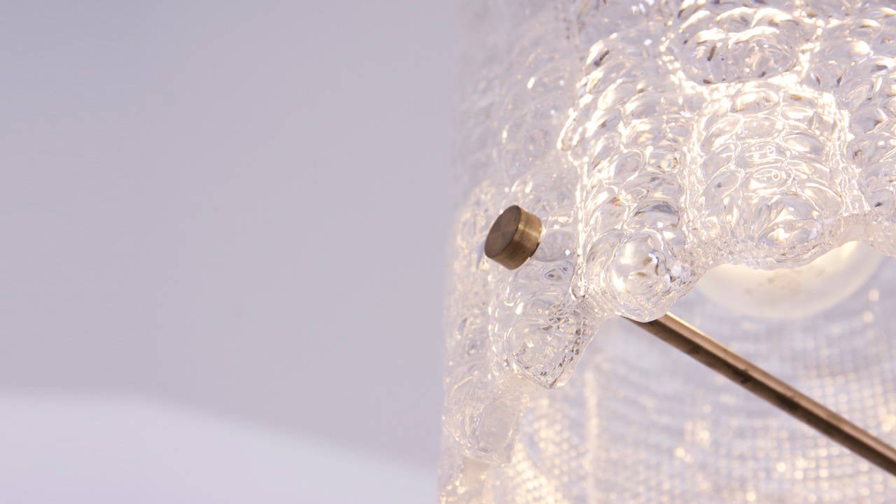 Mid-20th Century Glass Pendant Light by Carl Fagerlund for Orrefors For Sale